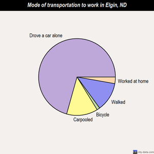 Elgin mode of transportation to work chart