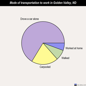 Golden Valley mode of transportation to work chart