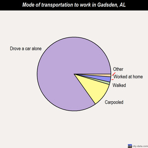 Gadsden mode of transportation to work chart