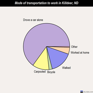 Killdeer mode of transportation to work chart