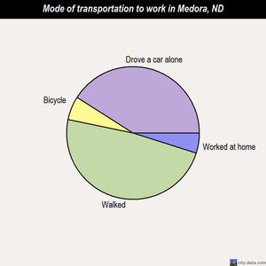 Medora mode of transportation to work chart