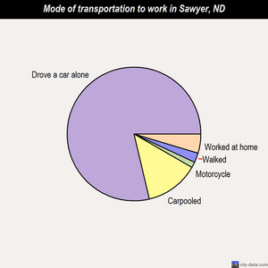 Sawyer mode of transportation to work chart