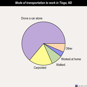 Tioga mode of transportation to work chart