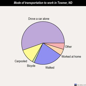 Towner mode of transportation to work chart