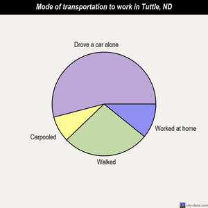 Tuttle mode of transportation to work chart