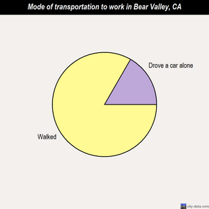 Bear Valley mode of transportation to work chart