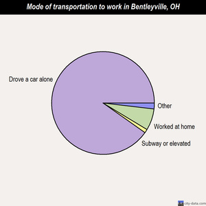 Bentleyville mode of transportation to work chart