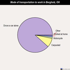 Bergholz mode of transportation to work chart