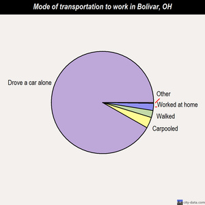 Bolivar mode of transportation to work chart