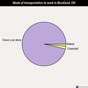 Buckland mode of transportation to work chart