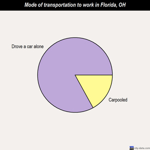 Florida mode of transportation to work chart