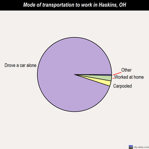 Haskins mode of transportation to work chart