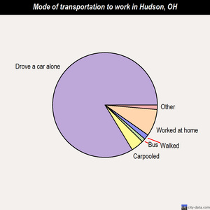 Hudson mode of transportation to work chart