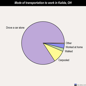 Kalida mode of transportation to work chart