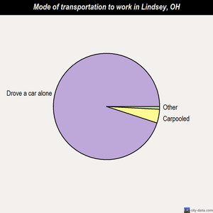 Lindsey mode of transportation to work chart