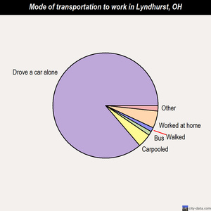 Lyndhurst mode of transportation to work chart