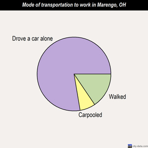 Marengo mode of transportation to work chart