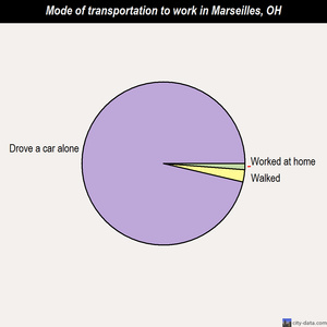 Marseilles mode of transportation to work chart