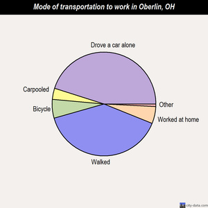 Oberlin mode of transportation to work chart