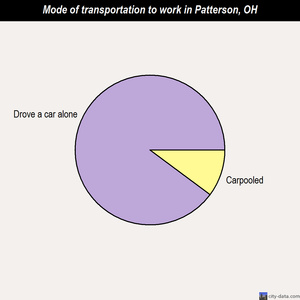 Patterson mode of transportation to work chart