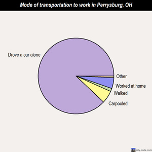 Perrysburg mode of transportation to work chart