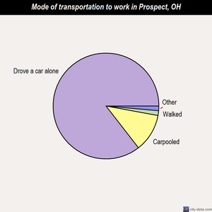 Prospect mode of transportation to work chart