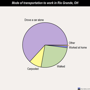Rio Grande mode of transportation to work chart