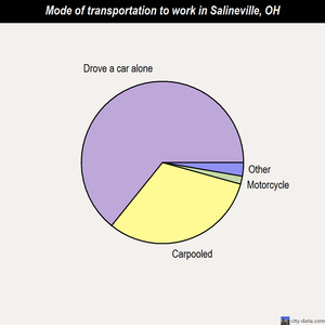 Salineville mode of transportation to work chart