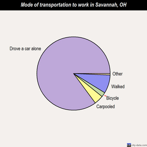 Savannah mode of transportation to work chart