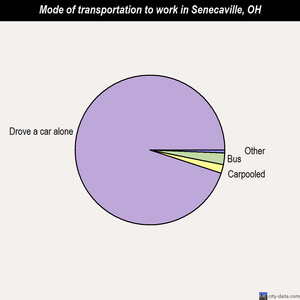 Senecaville mode of transportation to work chart