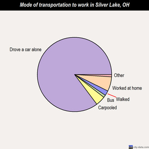 Silver Lake mode of transportation to work chart