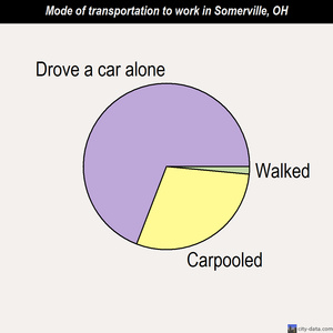 Somerville mode of transportation to work chart