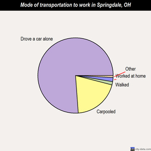 Springdale mode of transportation to work chart