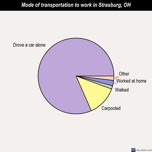 Strasburg mode of transportation to work chart