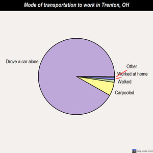 Trenton mode of transportation to work chart