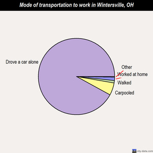 Wintersville mode of transportation to work chart