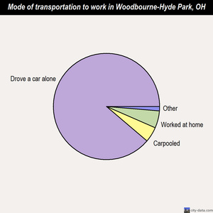 Woodbourne-Hyde Park mode of transportation to work chart