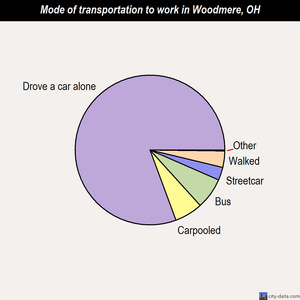Woodmere mode of transportation to work chart