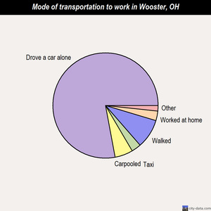 Wooster mode of transportation to work chart