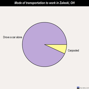 Zaleski mode of transportation to work chart