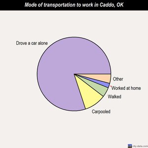 Caddo mode of transportation to work chart