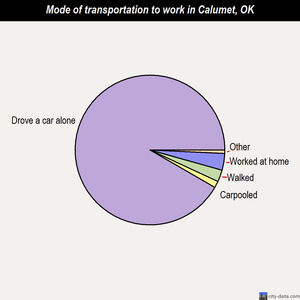 Calumet mode of transportation to work chart
