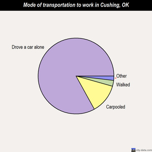 Cushing mode of transportation to work chart