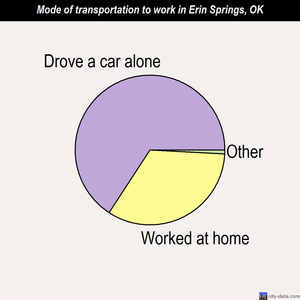 Erin Springs mode of transportation to work chart