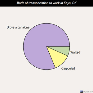 Keys mode of transportation to work chart