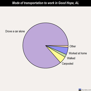 Good Hope mode of transportation to work chart