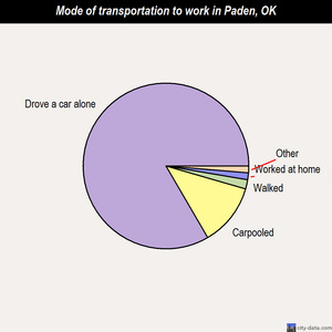 Paden mode of transportation to work chart