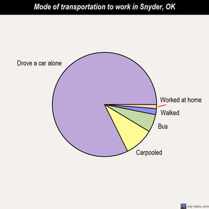 Snyder mode of transportation to work chart