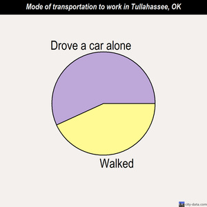 Tullahassee mode of transportation to work chart
