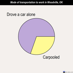 Woodville mode of transportation to work chart